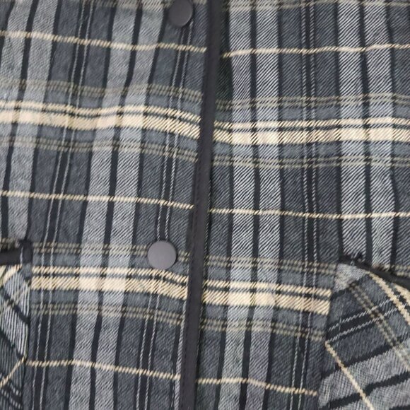 Zara Womens Plaid Button-Up Jacket Size S Black/Beige Cotton Blend READ ME - Picture 5 of 9